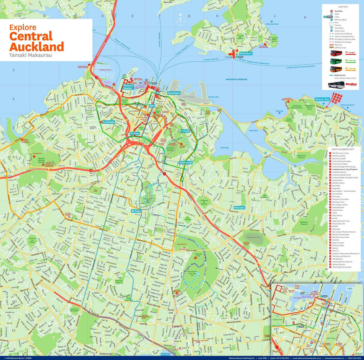 kartta Auckland cbd