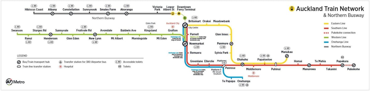 Auckland metro kartta