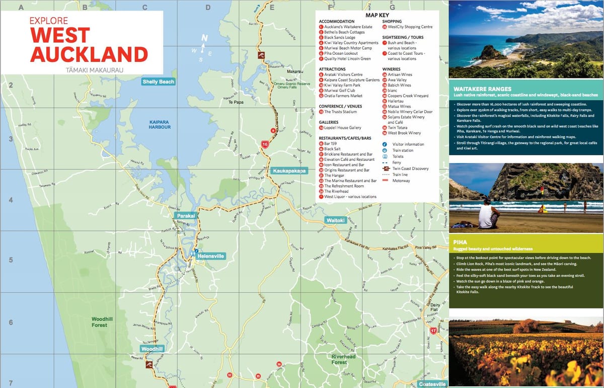 kartta west Auckland
